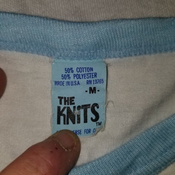 Vintage Rick Springfield 1982 Tour Single Stitch Raglan Shirt Size M Blue/White - Picture 5 of 7